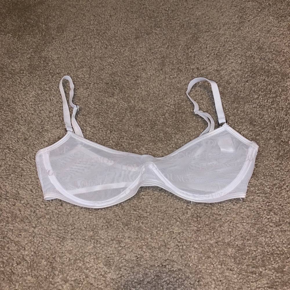Lounge underwear White bold mesh bra